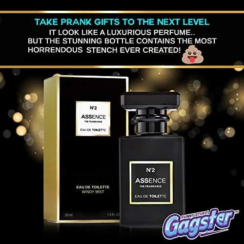 Gagster Prank Perfume Fart Spray Extra Strong | Liquid Fake Odor in Realistic Bottle for Pranks & Gags (ワンサイズ, Black) thumbnail 2