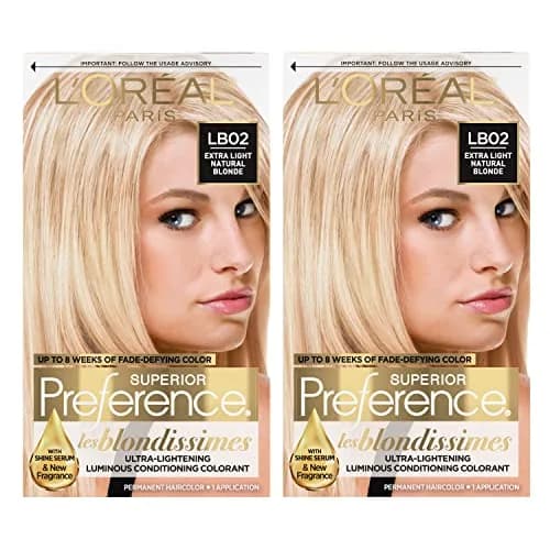 L'Oreal Paris Superior Preference Permanent Hair Color LB02 Extra Light Natural Blonde Pack of 2 | Fade-Defying Shine thumbnail 1