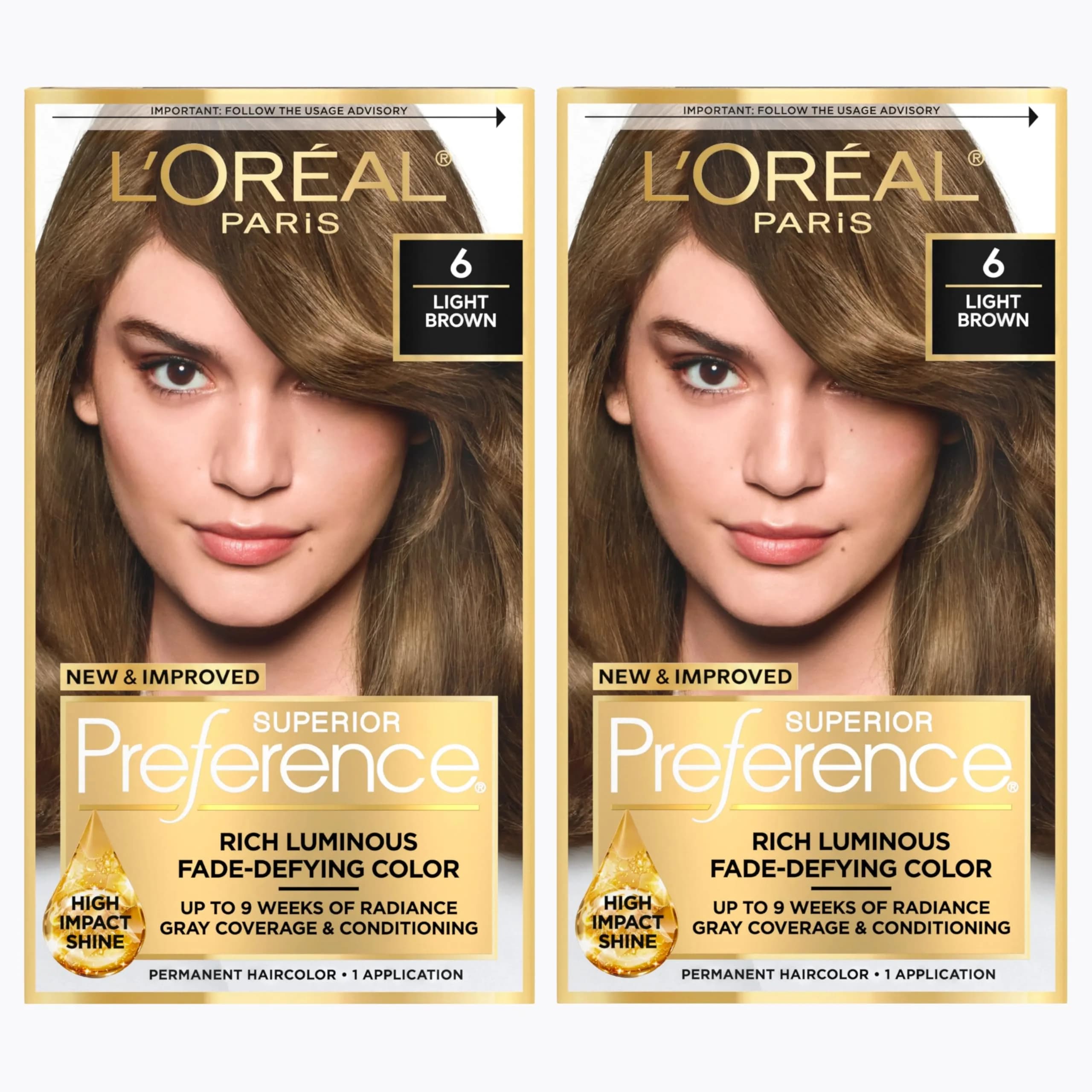 L'Oreal Paris Superior Preference Light Ash Brown Hair Color - 1 Count (Pack of 2) - main product image