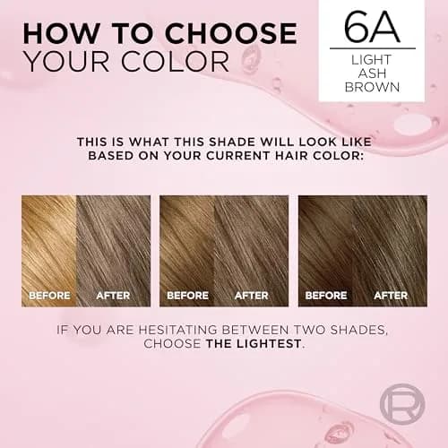 L'Oreal Paris Excellence Crème Permanent Hair Dye 6A Light Ash Brown 2 Kits | Triple Care Color with Hyaluronic Acid for 100% Gray Coverage thumbnail 6
