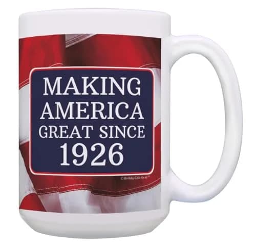 ThisWear Making America Great Since 1926 15oz Coffee Mug | Classic Ceramic Drinkware thumbnail 1