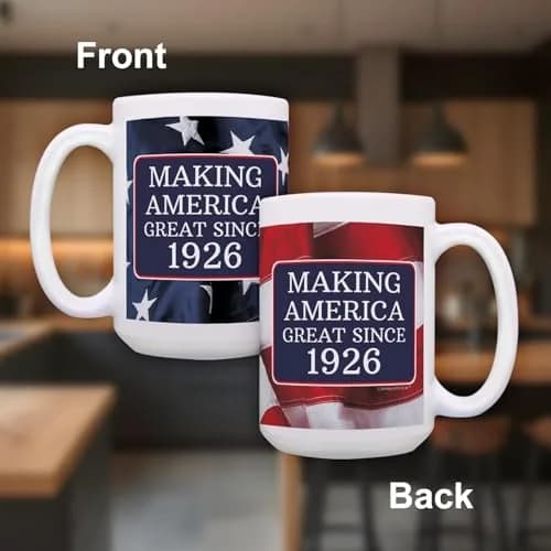 ThisWear Making America Great Since 1926 15oz Coffee Mug | Classic Ceramic Drinkware thumbnail 2