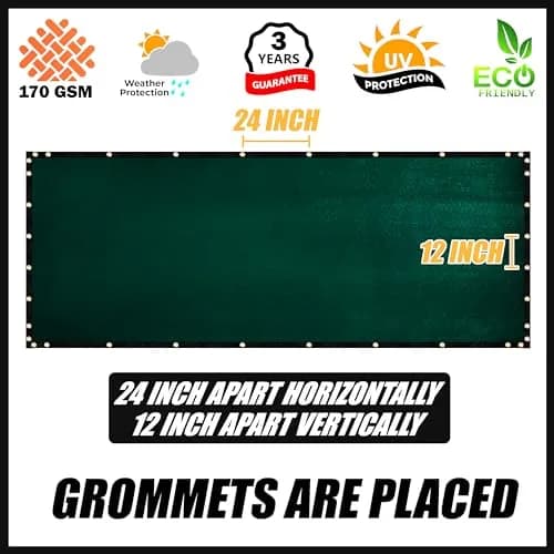 Royal Shade 6' x 50' Green Fence Privacy Screen | Heavy Duty Windscreen for Outdoor Privacy thumbnail 4