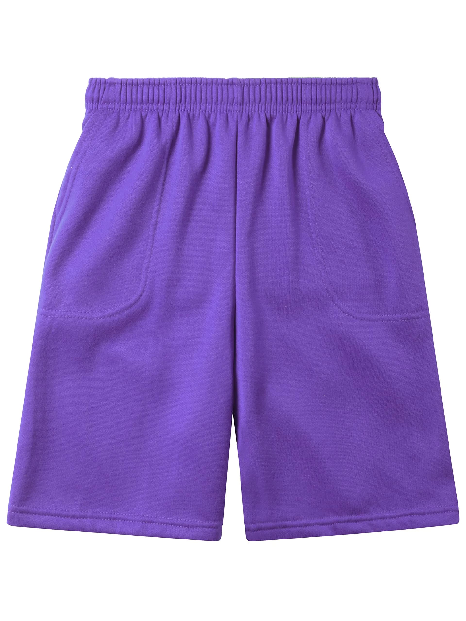 Ma Croix Essentials Mens Premium Brushed Sweat Shorts Lightweight Fleece Elastic Gym Loungewear (Large, 1IHA0004_Purple) | Moisture Wicking, Elastic Waist, Fitted Fit