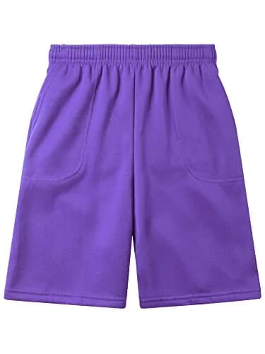 Ma Croix Essentials Mens Premium Brushed Sweat Shorts Lightweight Fleece Elastic Gym Loungewear (Large, 1IHA0004_Purple) | Moisture Wicking, Elastic Waist, Fitted Fit thumbnail 1