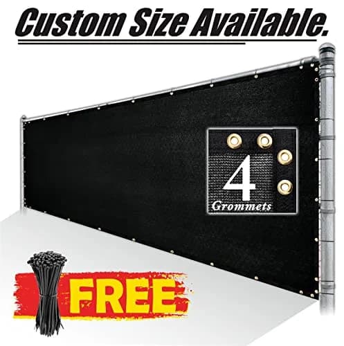 Royal Shade Heavy Duty Black Fence Privacy Screen 6' x 50' | 90% Blockage for Patio & Pool thumbnail 8