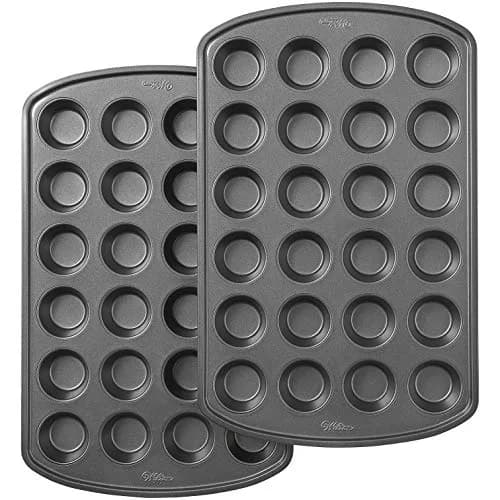 Wilton Mini Muffin Pans 24-Cup Set of 2 | Non-Stick Steel Bakeware for Perfect Bites thumbnail 1