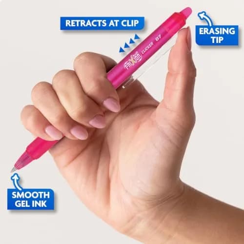 PILOT FriXion Clicker Erasable Gel Pens, Fine Point, Assorted Colors, 10-Pack | Smooth Ink Flow thumbnail 4