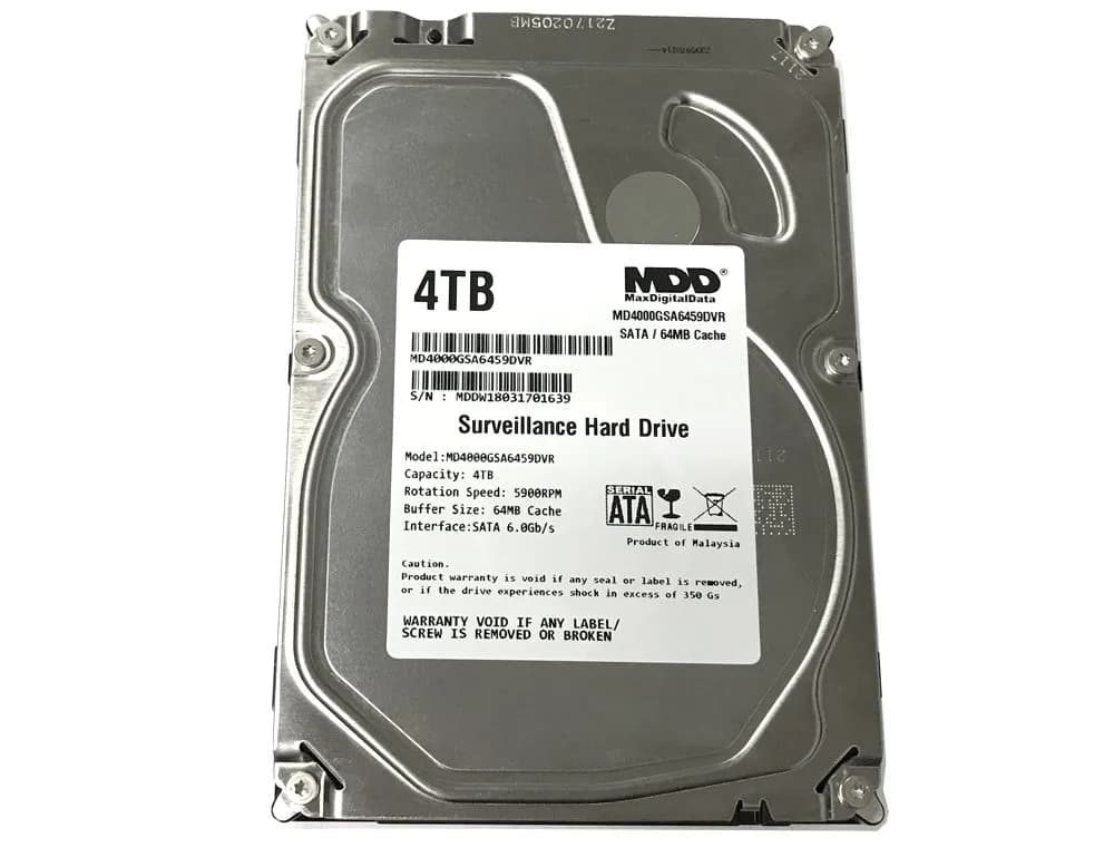MDD MAXDIGITALDATA 4TB Internal Surveillance CCTV DVR Hard Drive | 5900RPM SATA 6.0Gb/s 3.5-inch - view 2
