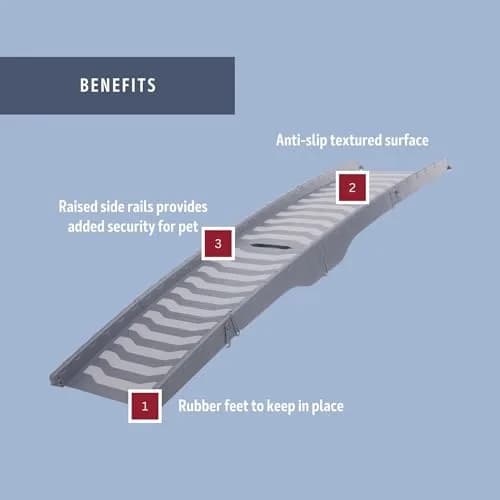 TRIXIE 59-in Pet Ramp for Small to Medium Dogs up to 55 lbs | Foldable & Lightweight, Non-slip Surface thumbnail 7