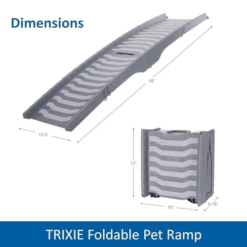 TRIXIE 59-in Pet Ramp for Small to Medium Dogs up to 55 lbs | Foldable & Lightweight, Non-slip Surface thumbnail 3