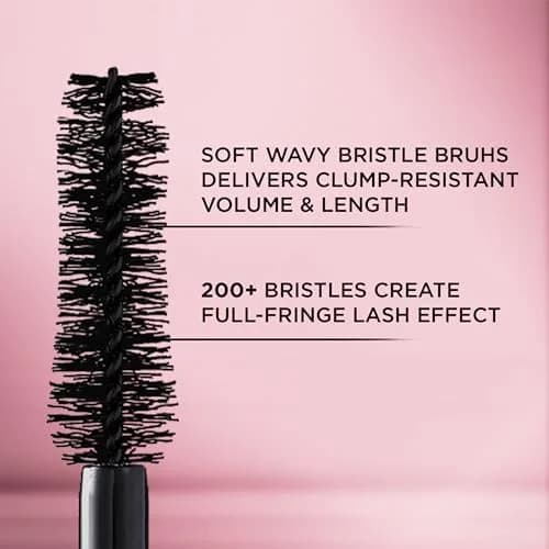 L'Oreal Paris Voluminous Lash Paradise Mascara, Blackest Black, 0.5 fl oz (2x0.25 fl oz) | Voluptuous Volume & Intense Length thumbnail 5