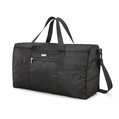 Samsonite Foldaway Packable Duffel Bag, Black, Medium | Compact Travel Duffel with 34L Capacity thumbnail 1