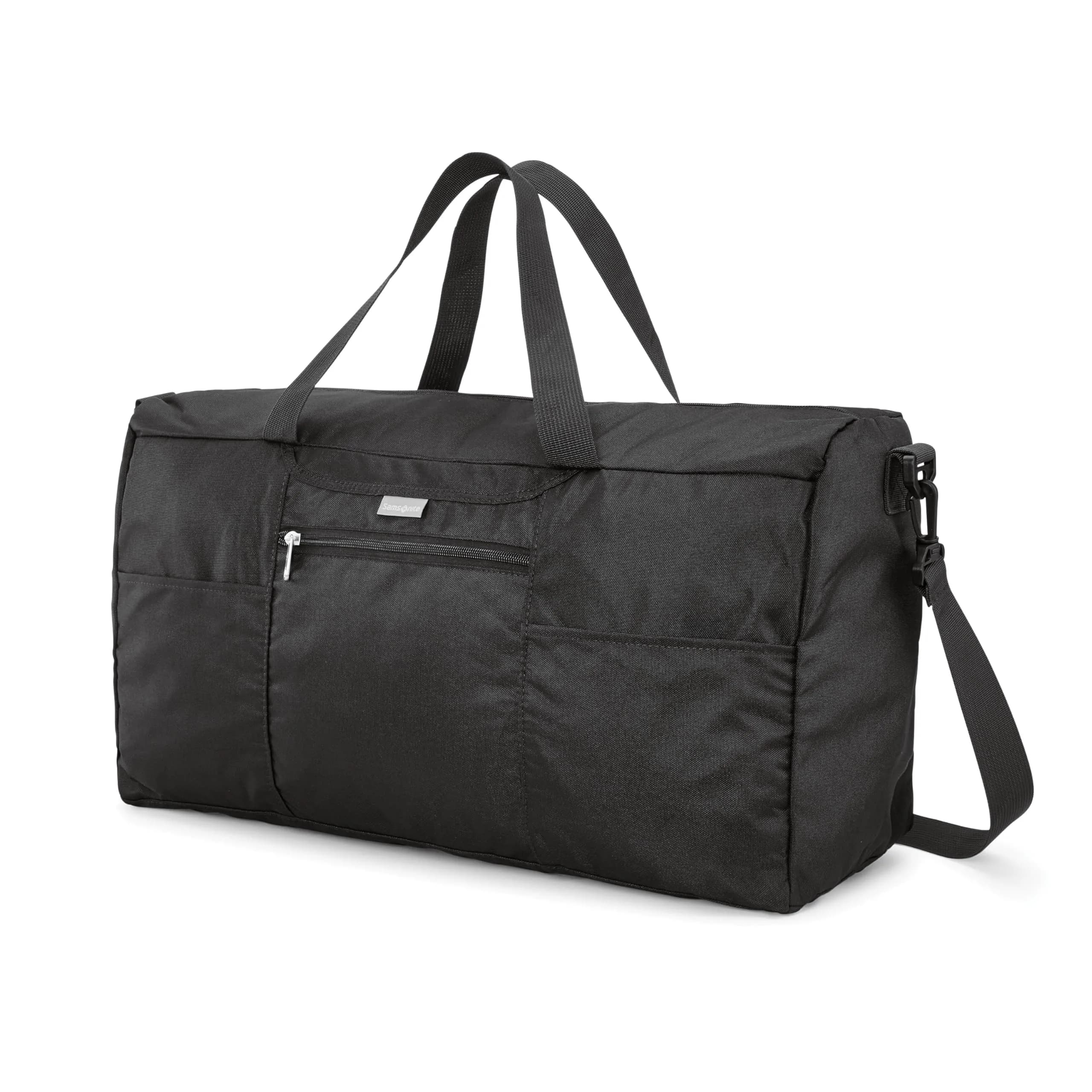 Samsonite Foldaway Packable Duffel Bag, Black, Medium | Compact Travel Duffel with 34L Capacity