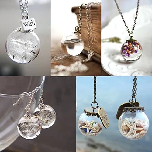 PH PandaHall 30pcs 16mm Clear Glass Globe Ball Bottles | DIY Snow Globes & Ornaments for Christmas & Wedding thumbnail 7