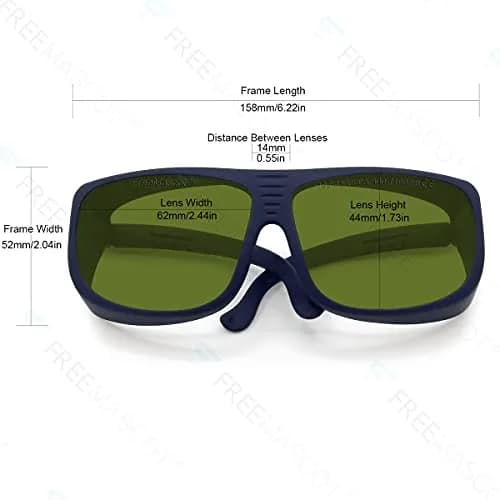 FreeMascot Professional OD 8+ Laser Safety Glasses 190nm-450nm/800nm-1100nm | EN207 Approved thumbnail 3