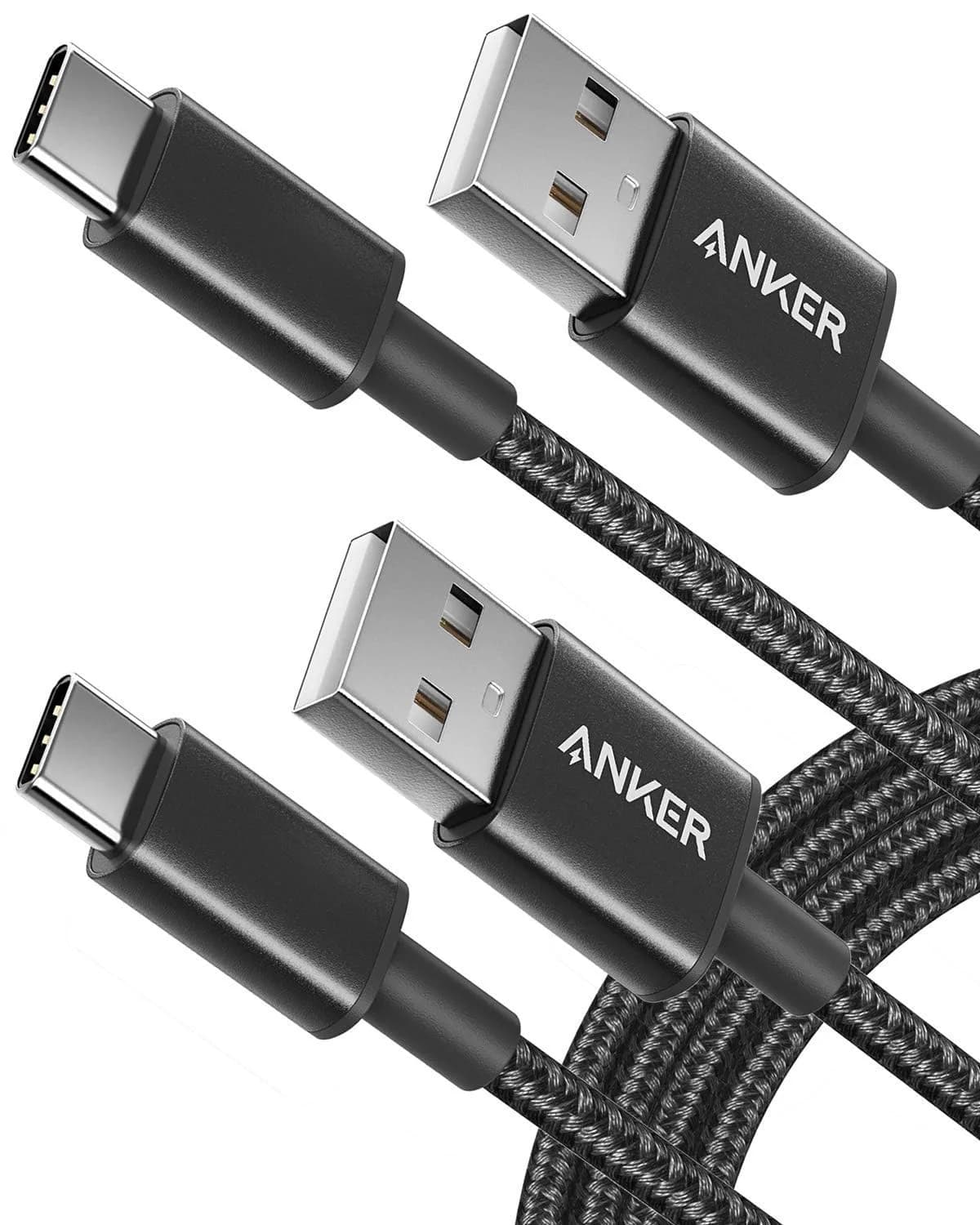 Anker USB A to USB C Cable 6 ft Black | Durable Nylon Sync & Charge Cable