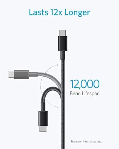 Anker USB A to USB C Cable 6 ft Black | Durable Nylon Sync & Charge Cable thumbnail 4