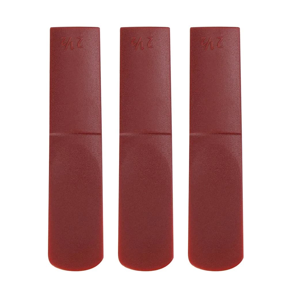 Tbest Red 3pcs Alto Saxophone Reeds Strength 2.5 | Resin Construction for Beginners — Red