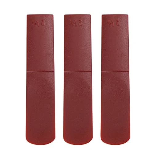 Tbest Red 3pcs Alto Saxophone Reeds Strength 2.5 | Resin Construction for Beginners thumbnail 1