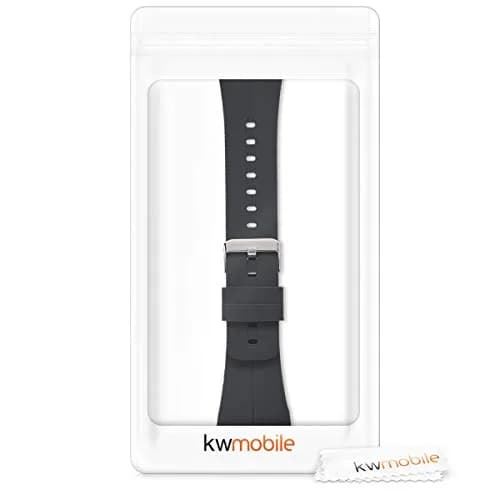 kwmobile Watch Strap Compatible with Polar M400 / M430 | Black Silicone Replacement Band (16-22cm) thumbnail 6
