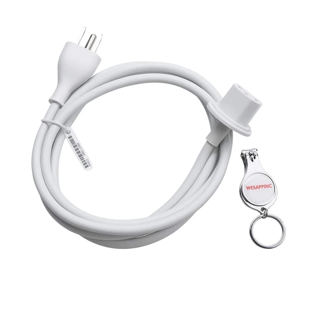 WESAPPINC White 1.83 m (6 ft) Replacement Power Cable for iMac G5 & Early Models | UL Listed — white
