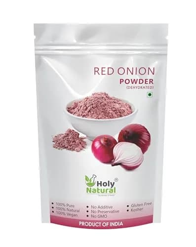 Holy Natural Red Onion Powder (Dehydrated) 100g (3.52oz) | Organic & Vegetarian thumbnail 1