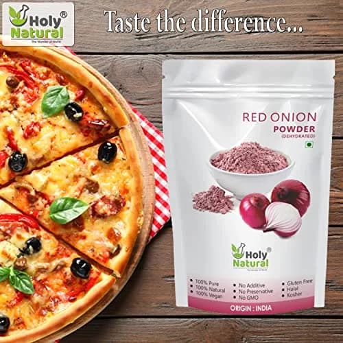 Holy Natural Red Onion Powder (Dehydrated) 100g (3.52oz) | Organic & Vegetarian thumbnail 7
