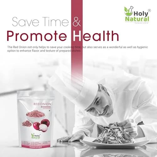 Holy Natural Red Onion Powder (Dehydrated) 100g (3.52oz) | Organic & Vegetarian thumbnail 3