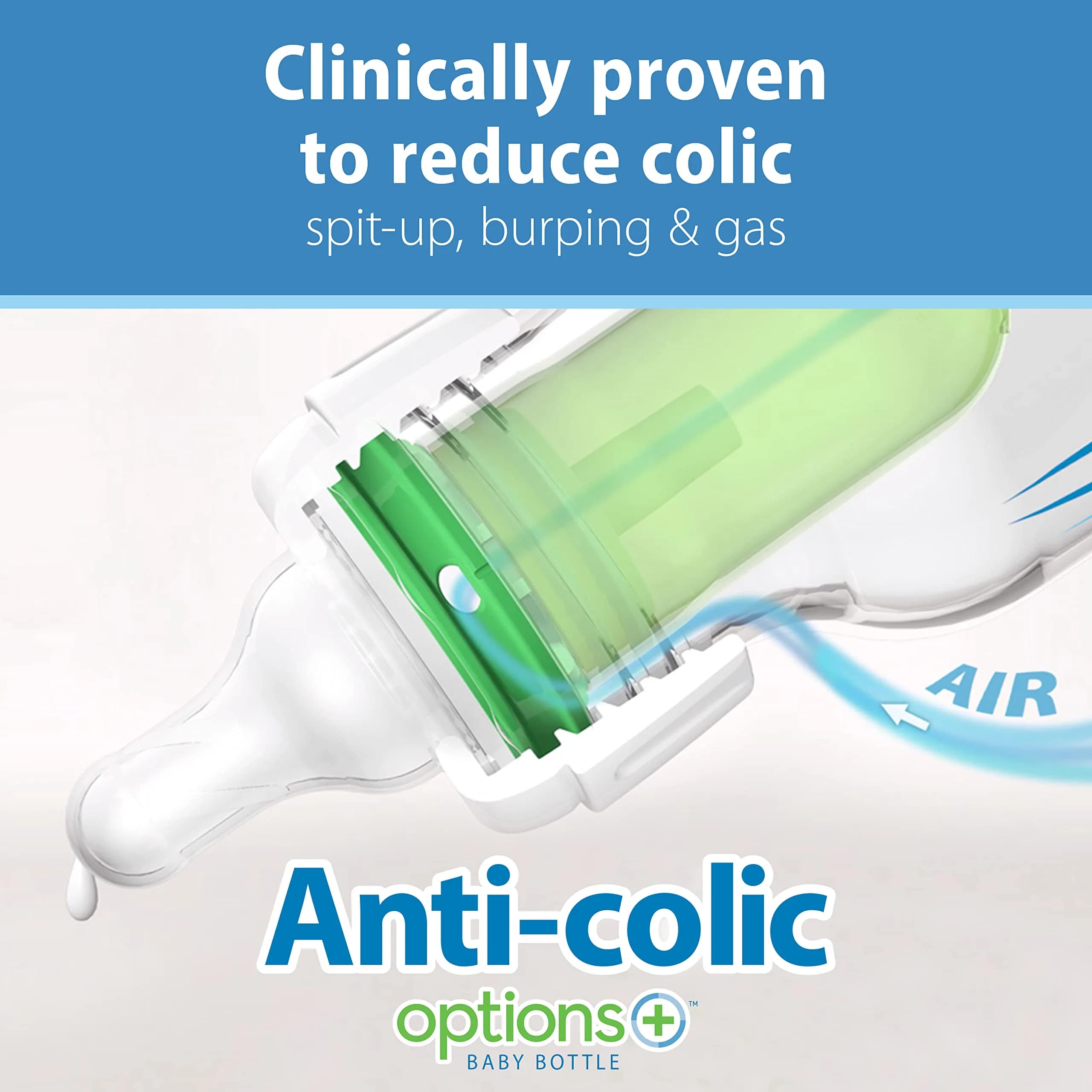 Dr. Brown's Anti-Colic Clear Baby Feeding Set with Slow Flow Nipples and Pacifier - view 3