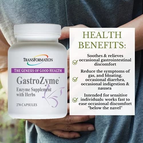 TRANSFORMATION GastroZyme Supplement 270 Capsules | Supports Digestive Comfort & Enzymes thumbnail 2