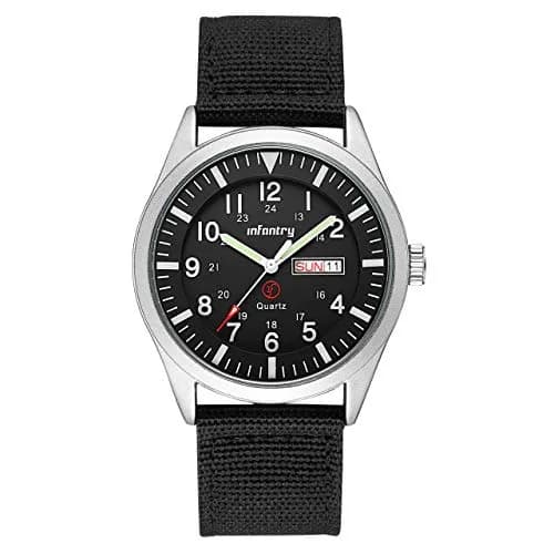 Infantry Military Field Watch 40mm Black Nylon Band | 5ATM Waterproof Analog Quartz thumbnail 1