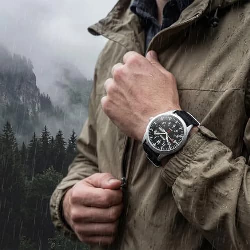 Infantry Military Field Watch 40mm Black Nylon Band | 5ATM Waterproof Analog Quartz thumbnail 4
