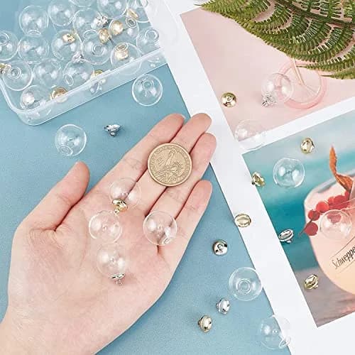 PH PandaHall 20mm Clear Glass Globe Ornaments | DIY Christmas & Wedding Decor (70-120 chars) thumbnail 3