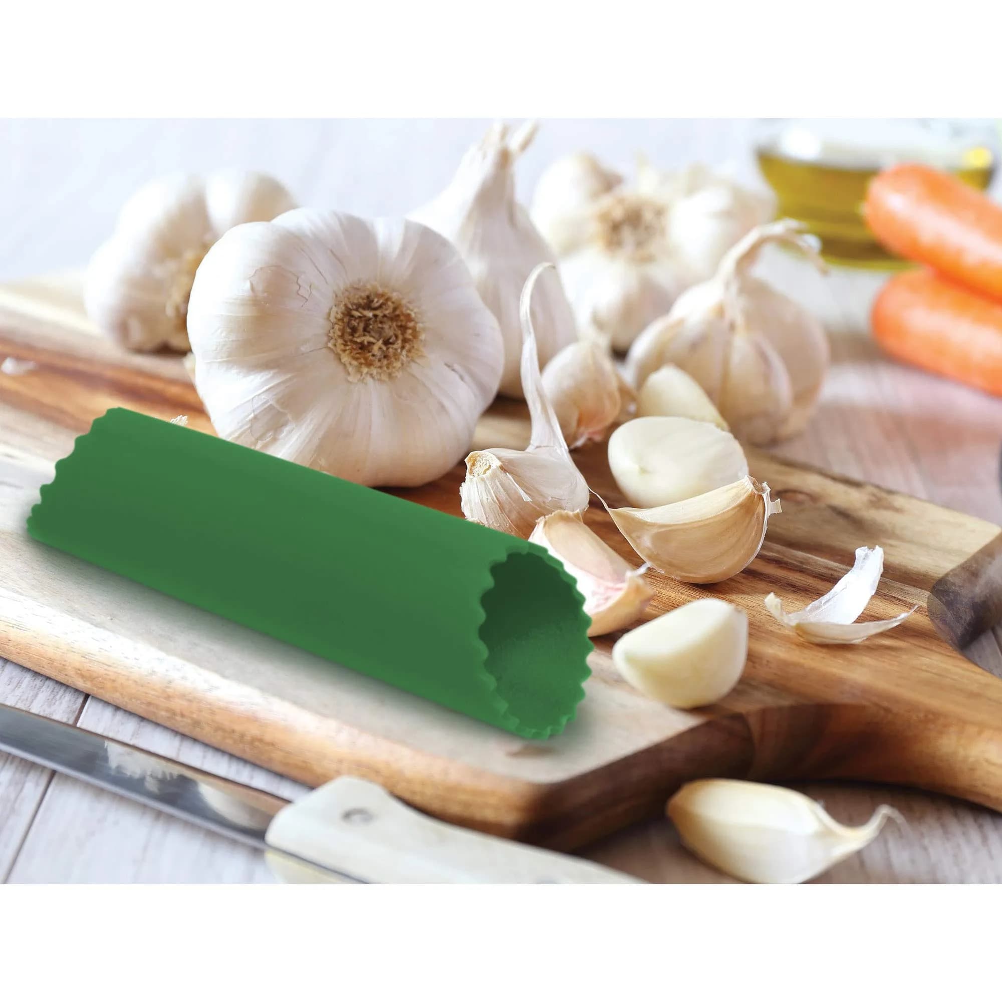 Fante's Cousin Monica's Silicone Garlic Peeler Tube Green 3.8cm (1.5-Inch) | Effortless Peeling Without Hand Strain - view 3