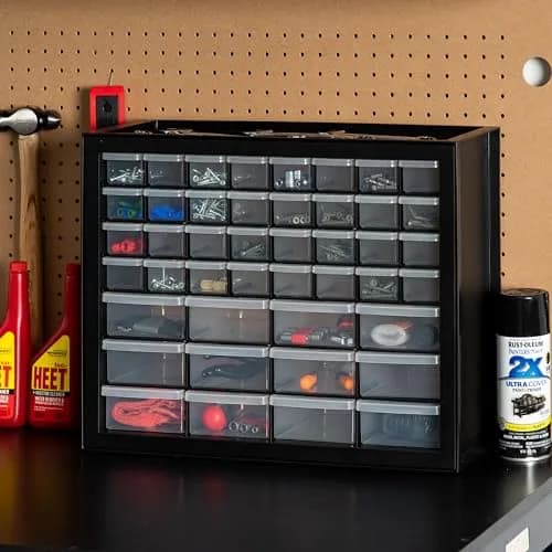 IRIS USA 44-Drawer Small Parts Storage Cabinet | Made in USA, Black, Stackable & Wall-Mountable thumbnail 2