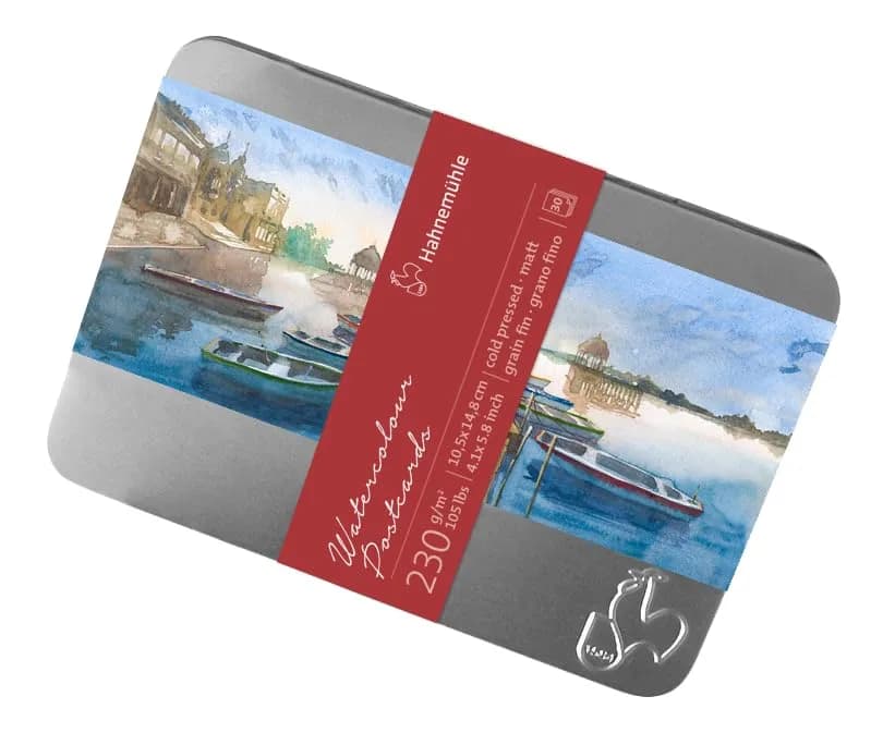 Hahnemühle Watercolor Cards 230gsm Cold Pressed 4x5.75 Inches | 30 Artist-Quality Postcards for Watercolor & Mixed Media thumbnail 4
