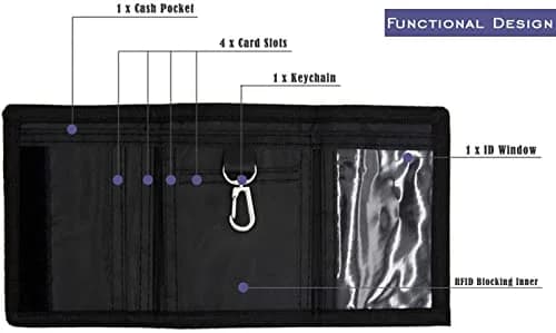AI-DEE RFID Trifold Canvas Outdoor Sports Wallet for Boys | 11.9cm (4.7in) thumbnail 6