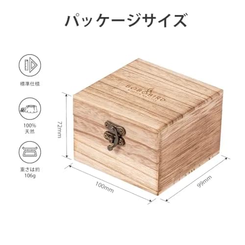 BOBO BIRD Women's Wood Watch 38mm (1.49in) | Handmade Analog Quartz with Week & Date Display thumbnail 8