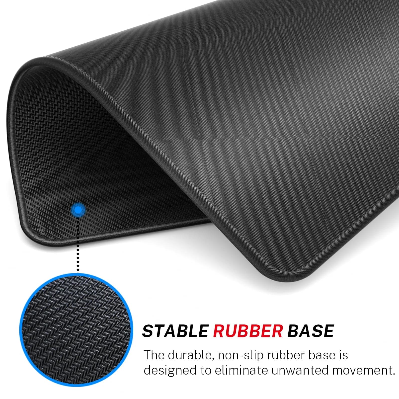 MROCO Black Mouse Pad 12.6 x 10.8 Inches | Smooth Glide & Precise Control - view 4