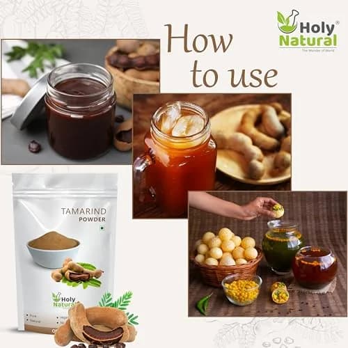 Holy Natural Tamarind Powder 200 g (7.05 oz) | Natural Herb for Indian Cooking thumbnail 4