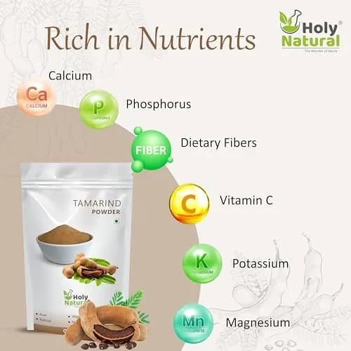 Holy Natural Tamarind Powder 200 g (7.05 oz) | Natural Herb for Indian Cooking thumbnail 6