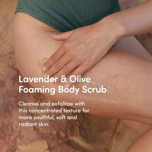 LATHER Lavender & Olive Foaming Body Scrub 4 Oz | Gentle Exfoliating & Hydrating for All Skin Types thumbnail 2