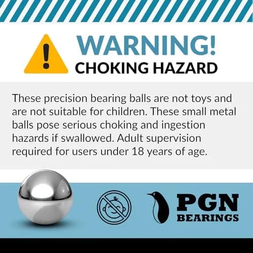 PGN Bearings Chrome Steel Bearing Balls G25 15.875mm (5/8") 30-Piece Pack | Precision Balls for Industrial Use thumbnail 7