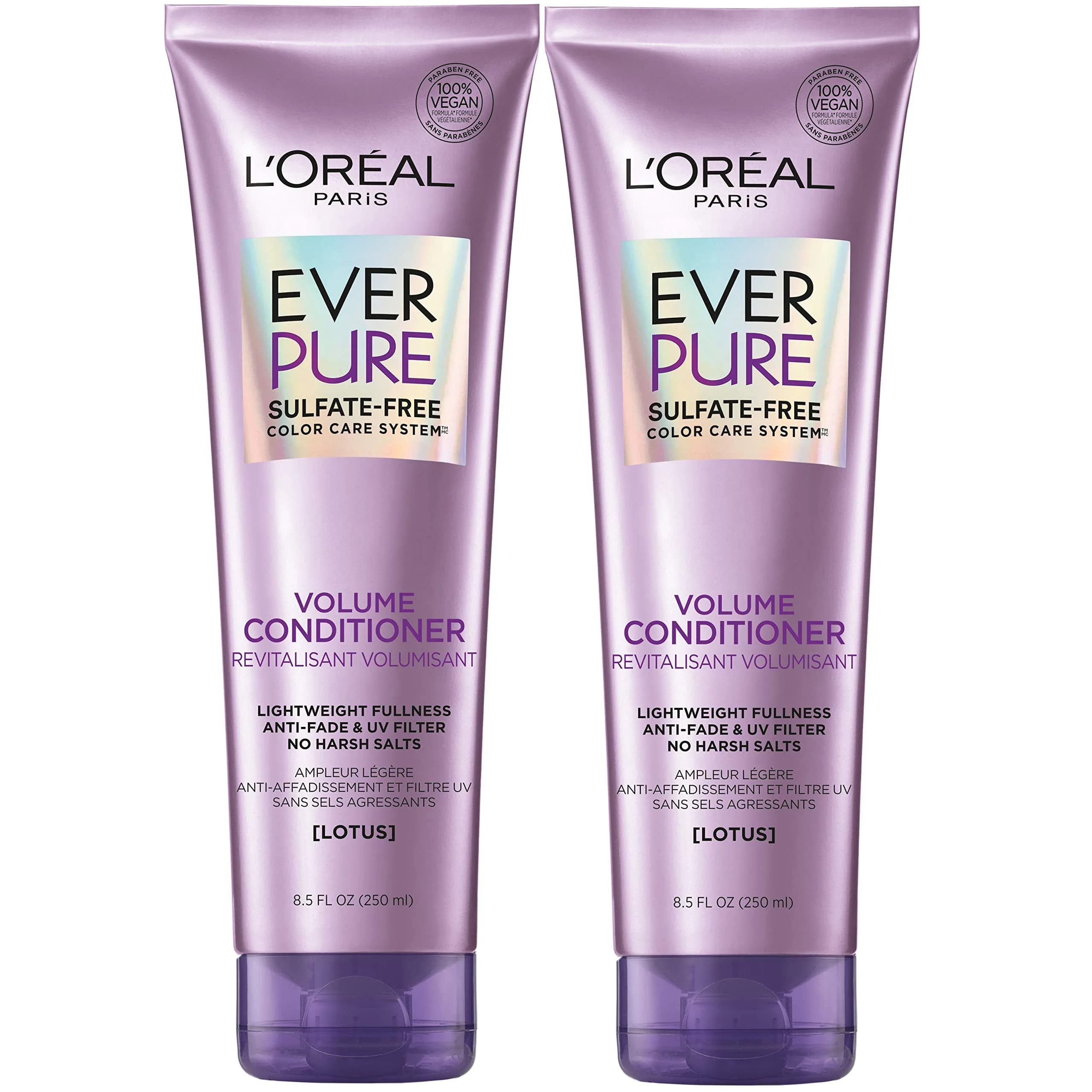 L'Oreal Paris EverPure Volume Sulfate Free Conditioner for Color-Treated Hair, 8.5 fl Oz | Volume + Shine for Fine, Flat Hair