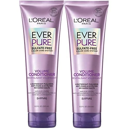L'Oreal Paris EverPure Volume Sulfate Free Conditioner for Color-Treated Hair, 8.5 fl Oz | Volume + Shine for Fine, Flat Hair thumbnail 1