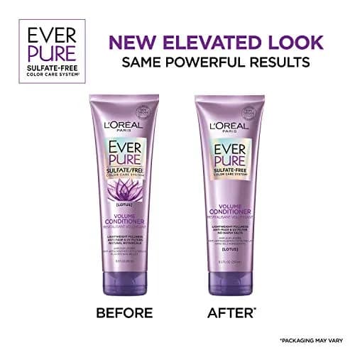 L'Oreal Paris EverPure Volume Sulfate Free Conditioner for Color-Treated Hair, 8.5 fl Oz | Volume + Shine for Fine, Flat Hair thumbnail 2