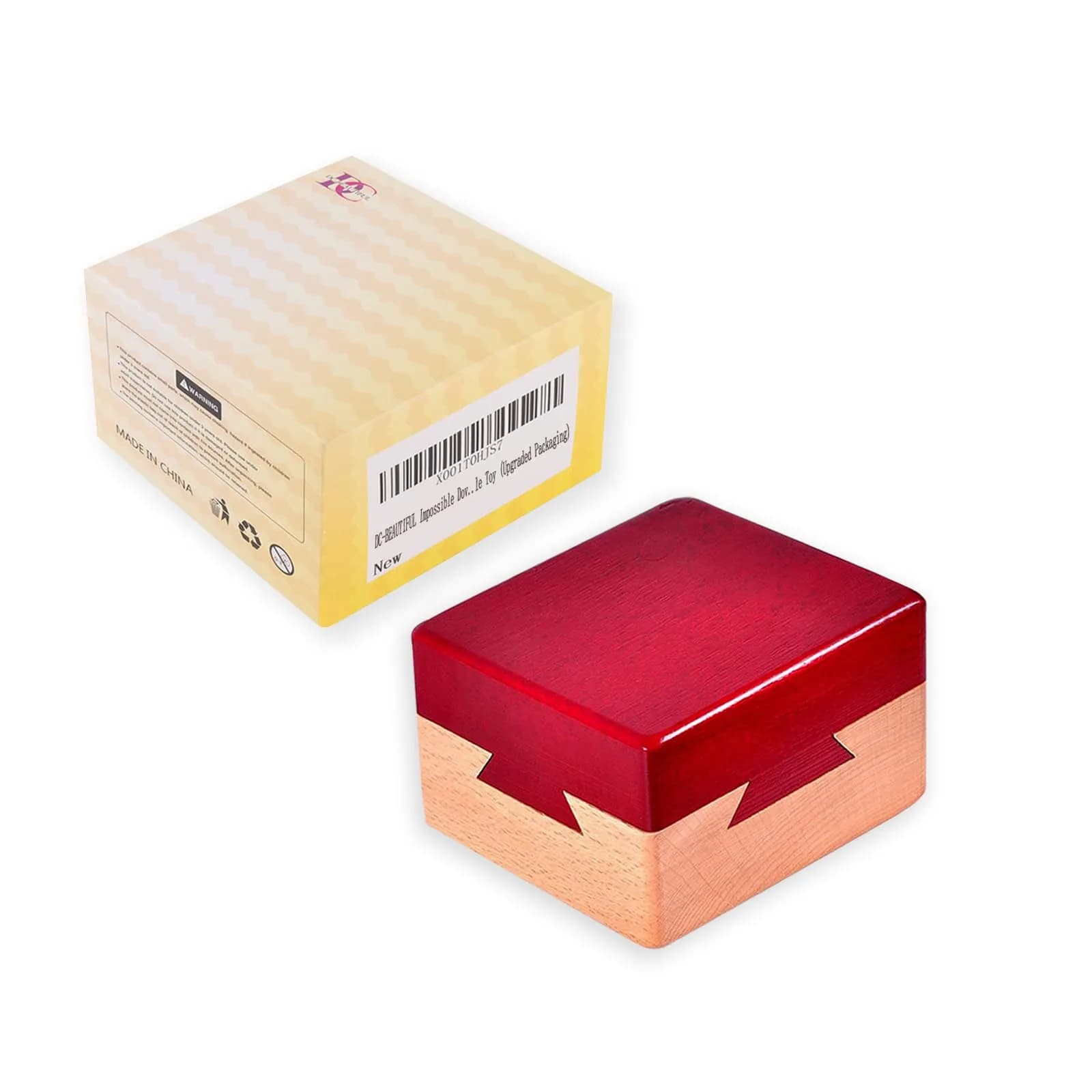 DC-BEAUTIFUL Impossible Dovetail Box Mini 3D Brain Teaser Wooden Magic Drawers Gift Jewelery Box Puzzle Toy 7.6cm x 7.6cm x 5.1cm | Educational Toy for Adults & Teens - view 4