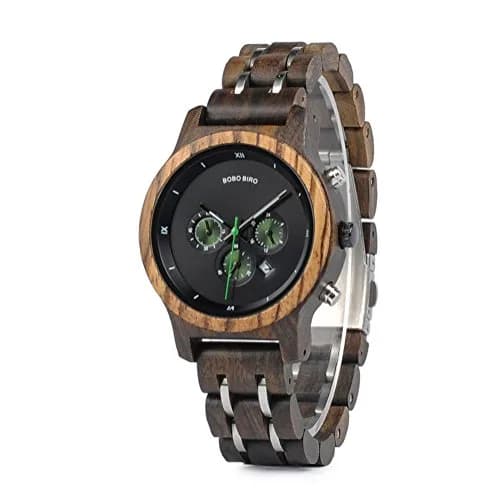 BOBO BIRD Women Wooden Watch 40mm Zebra Wood Quartz Elegant Lightweight thumbnail 8