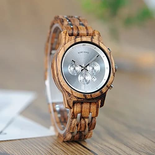 BOBO BIRD Women Wooden Watch Zebra-White | Luxury Wooden Casual & Business Style thumbnail 4